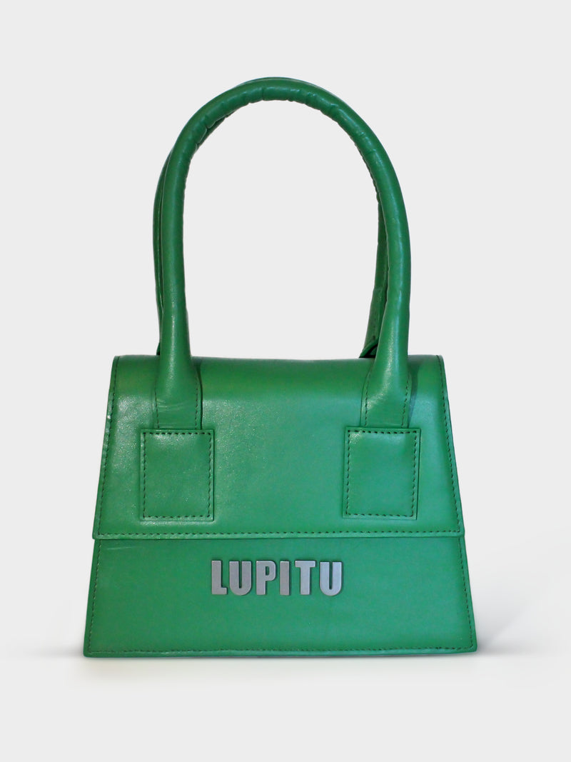 LE CHIC LUPITU GREEN HANDBAG