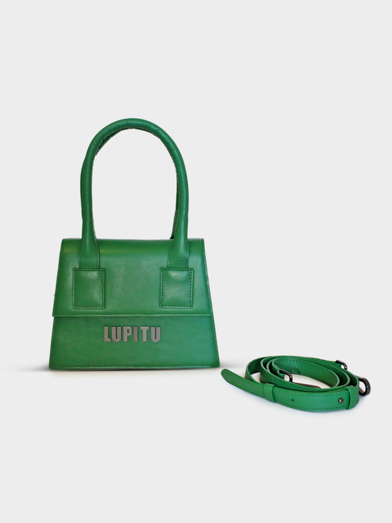 LE CHIC LUPITU GREEN HANDBAG