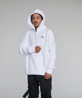 WHITE YL LOGO CLUB HOODIE