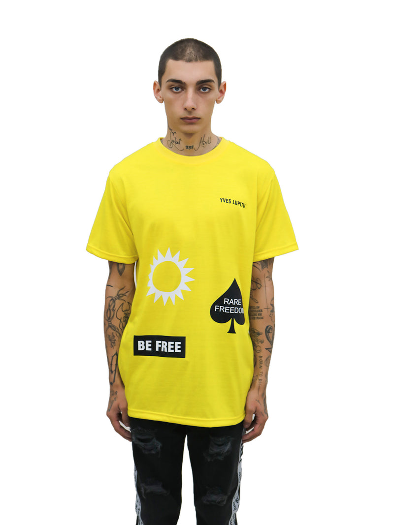 BE FREE YELLOW YL TEE - YVES LUPITU