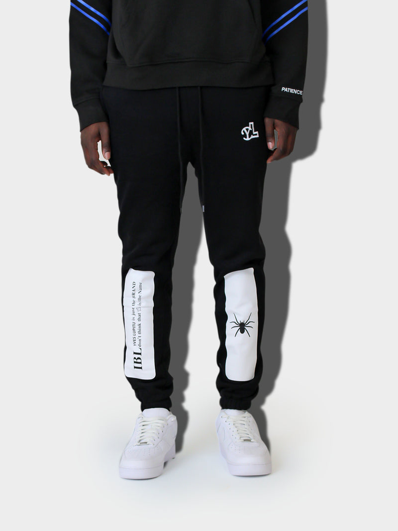 BLACK SPIDER YL LOGO JOGGER PANT