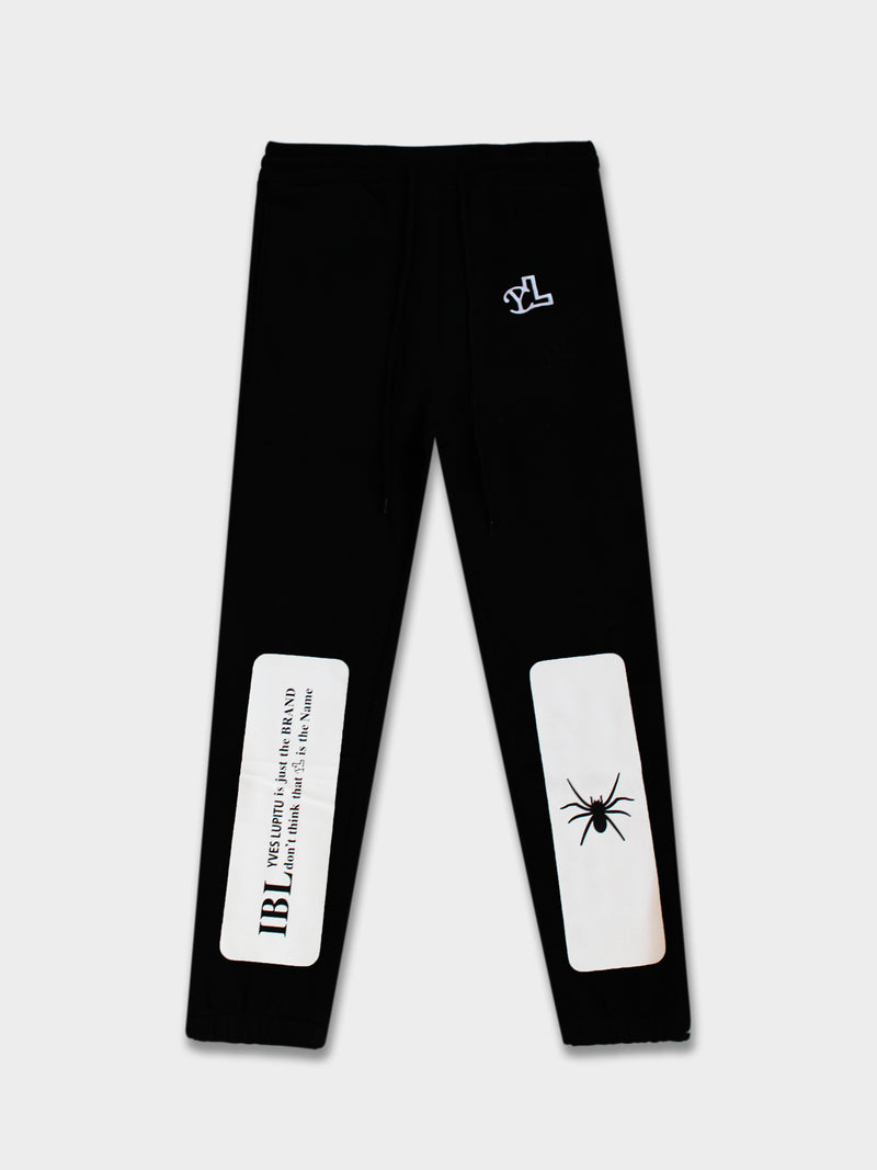 BLACK SPIDER YL LOGO JOGGER PANT