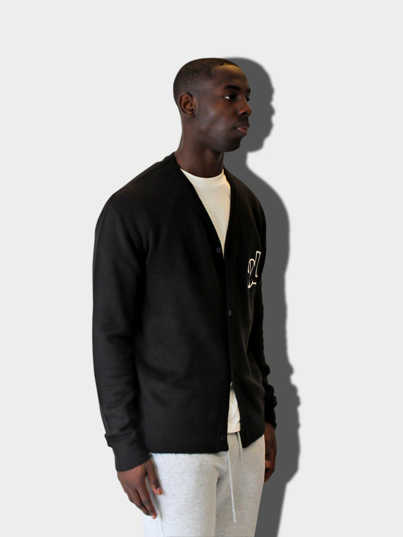 BLACK YL CARDIGAN