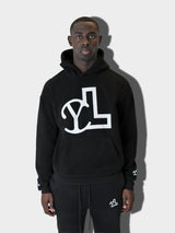 BLACK YL LOGO HOODIE