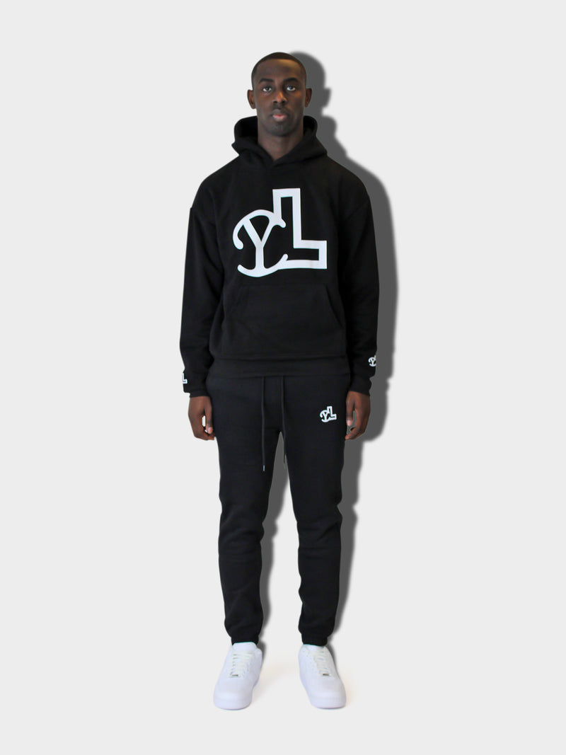 BLACK YL LOGO HOODIE