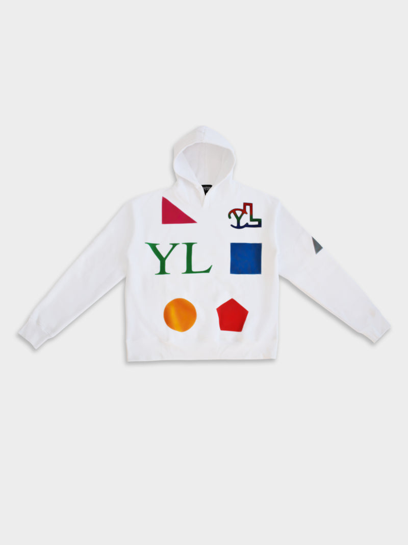 DOMINO WHITE YL HOODIE