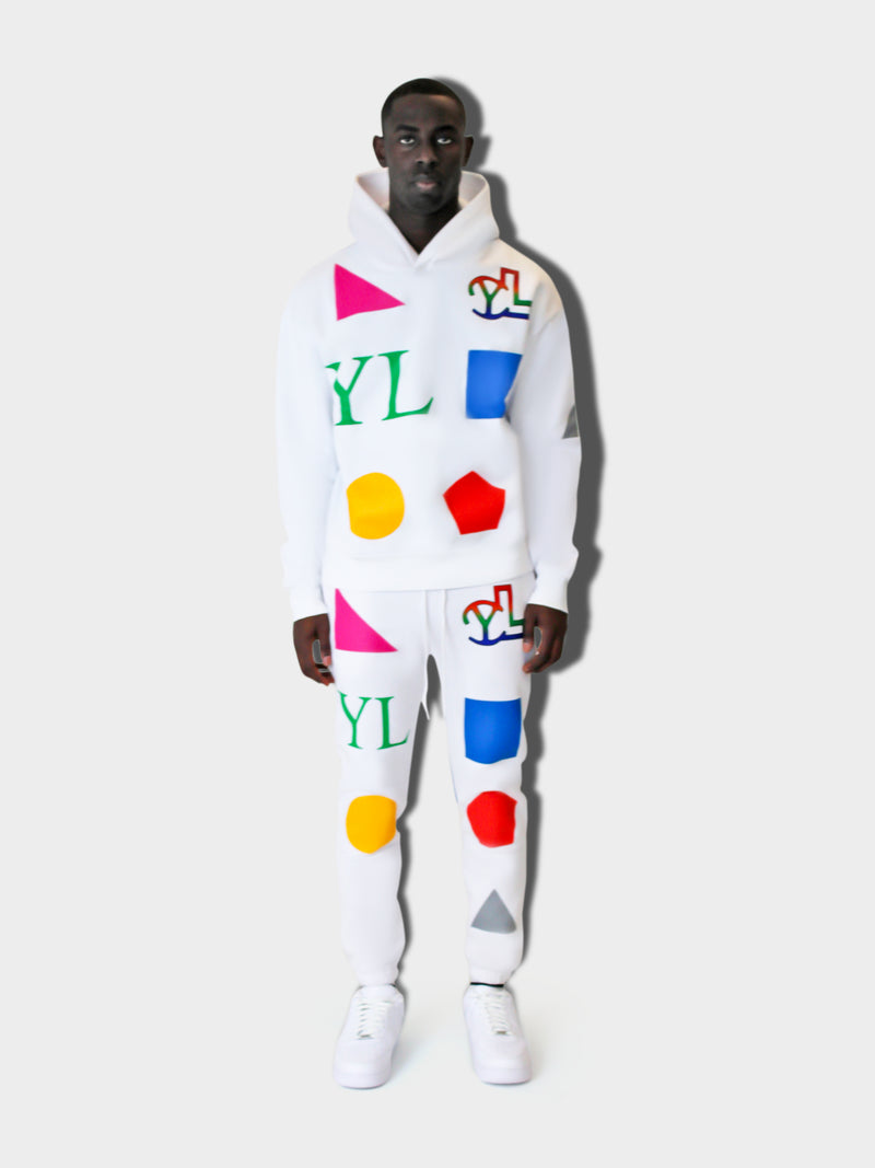 DOMINO WHITE YL HOODIE