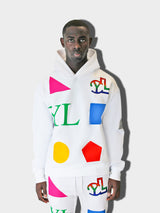 DOMINO WHITE YL HOODIE