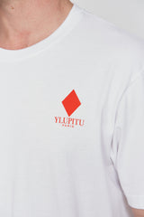 PIQUE YLUPITU LOGO WHITE T SHIRT - YVES LUPITU