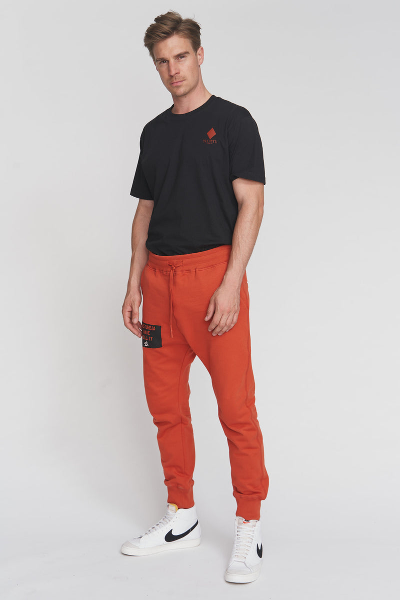 RED DISTURBIA WAVE SWEAT PANT - YVES LUPITU