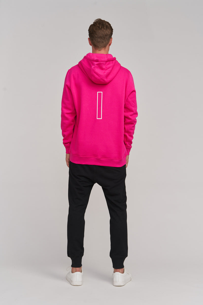 PINK YL LOGO HOODIE - YVES LUPITU