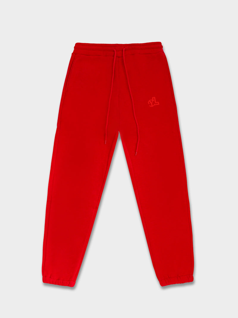 FULL RED YL LOGO JOGGER PANT