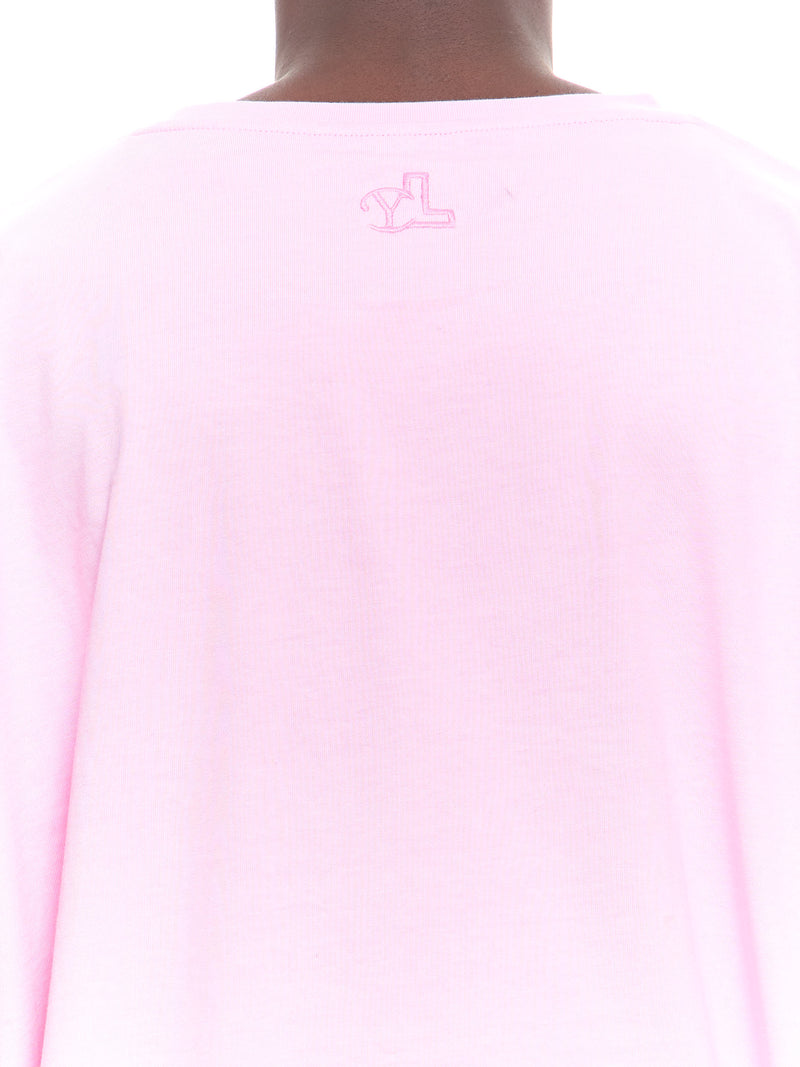 LIGHT PINK OVERSIZE YVES LUPITU TEE - YVES LUPITU