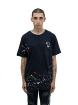 PAINTED YL LOVE BLACK TEE - YVES LUPITU