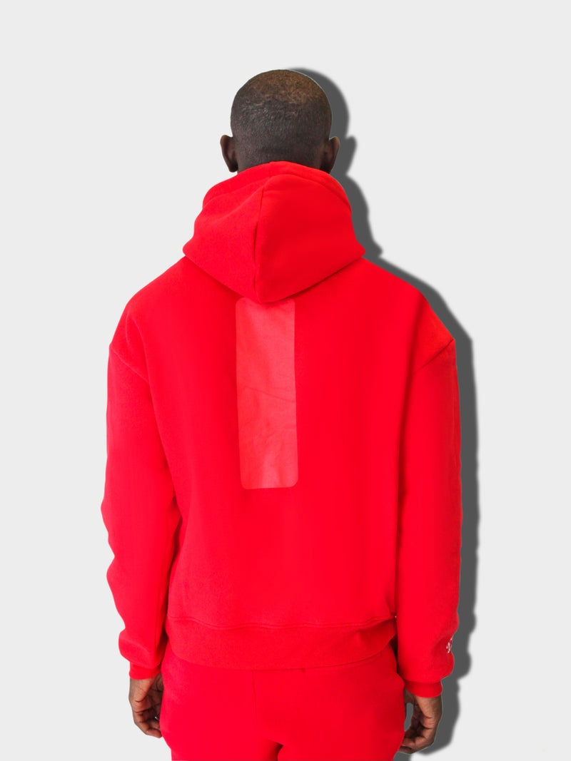 RED YL LOGO HOODIE