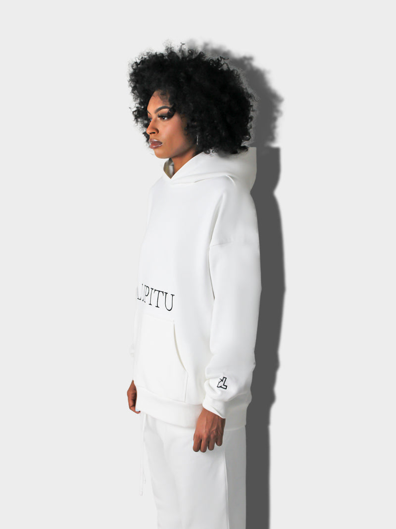 WHITE LUPITU HOODIE