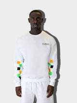 WHITE LUPITU PUZZLE SWEATER