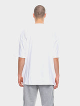 WHITE YL OVERSIZE TEE