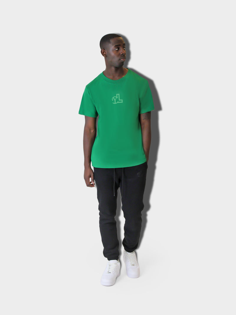 YVES LUPITU DEBOSSED GREEN TEE