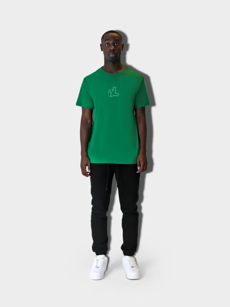 YVES LUPITU DEBOSSED GREEN TEE